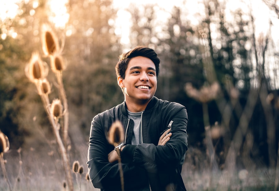 A smiling patient after a visit to Lumino Dental in Langley, BC