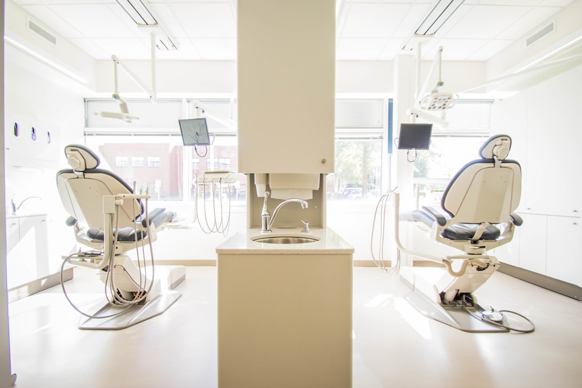 A bright dental treatment room at Lumino Dental in Langley, BC