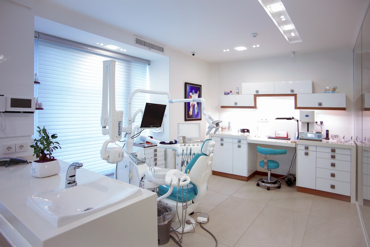 A modern dental treatment room at Lumino Dental in Langley, BC